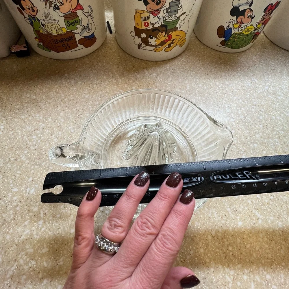 Vintage Clear Glass Lemon Juicer Anchor Hocking